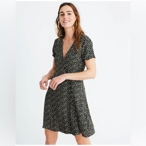 Madewell button-wrap dress playground posies 00